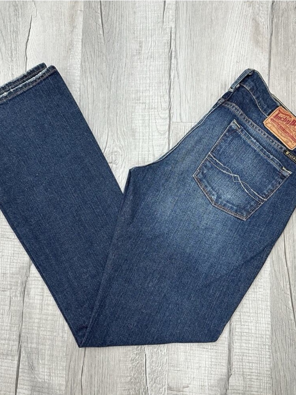 VTG Lucky Brand Bootcut Jeans Womens 32x31 Hipster Flare Leg Dark Wash Cowgirl